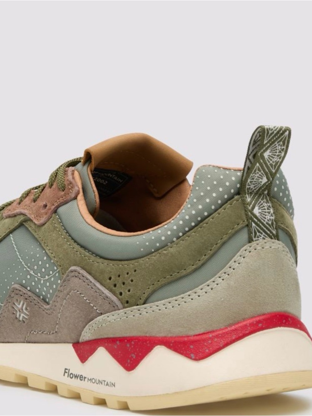 NWT Flower Mountain PUERH UNI LIMITED EDITION Suede technical fabric sneakers - Picture 5 of 15